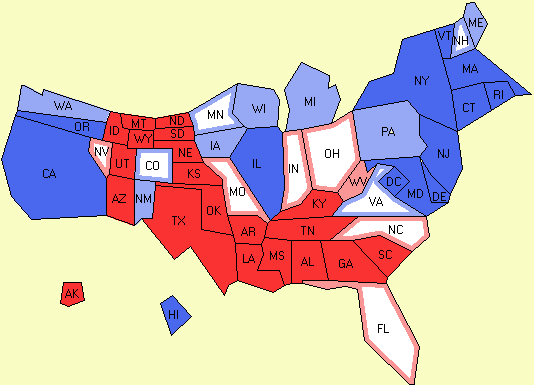 Electoral college map