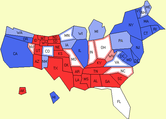 Electoral college map