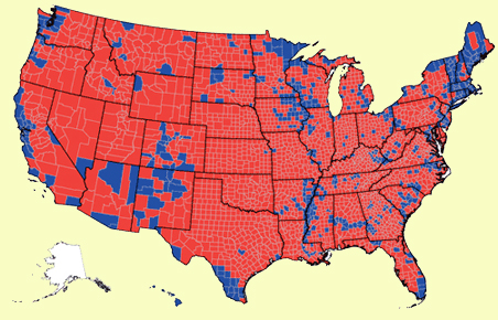 Map by Counties 2000 and 2004