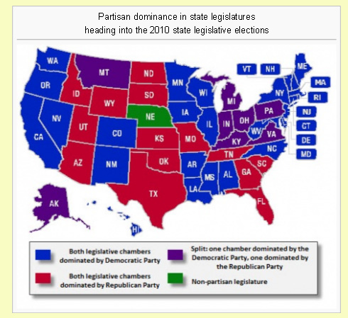 State legislature map