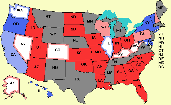 Electoral college map