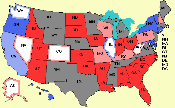 Electoral college map