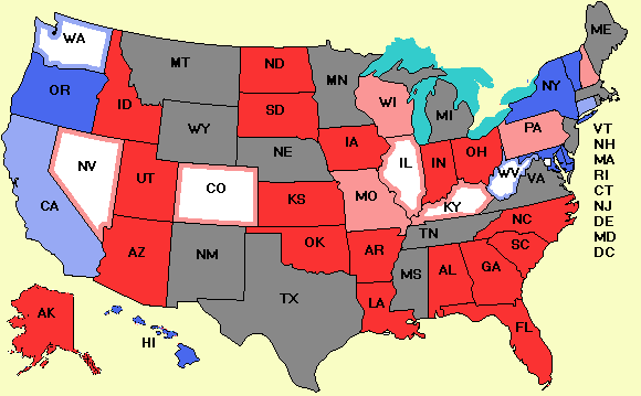 Electoral college map