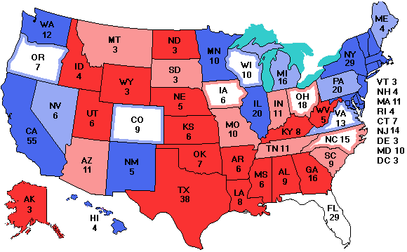 Electoral college map