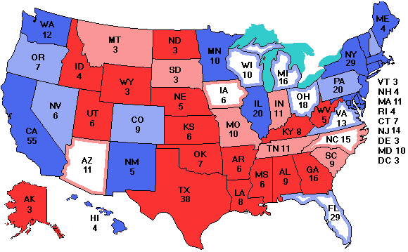 Electoral college map