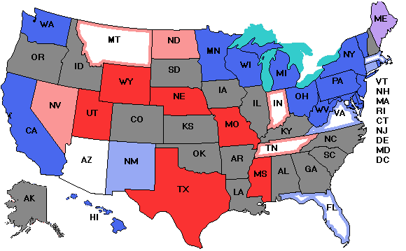 Electoral college map