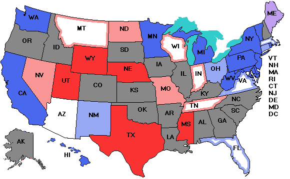 Electoral college map