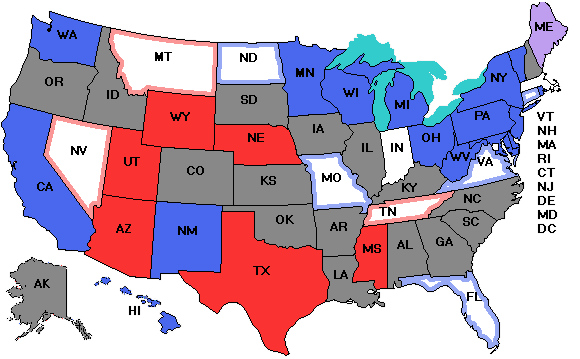 Electoral college map