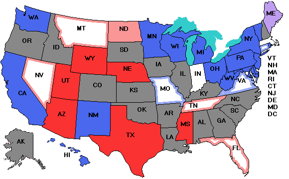 Electoral college map