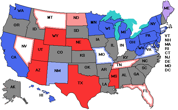 Electoral college map