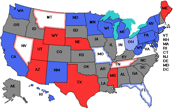 Electoral college map