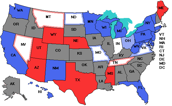 Electoral college map