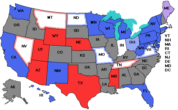 Electoral college map