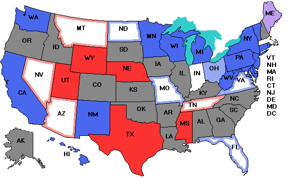 Electoral college map