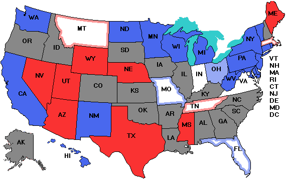 Electoral college map