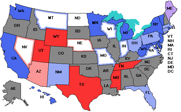 Electoral college map