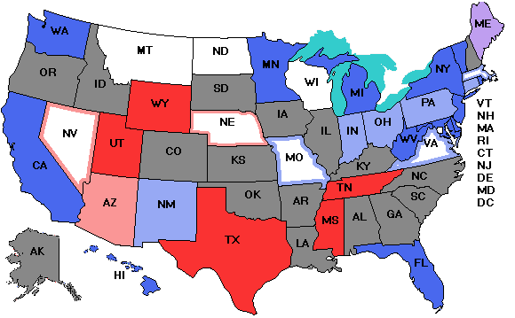 Electoral college map