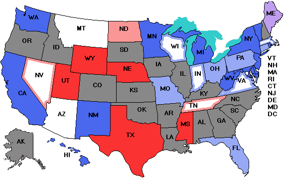 Electoral college map