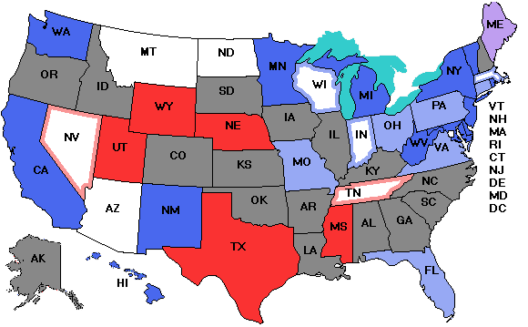 Electoral college map