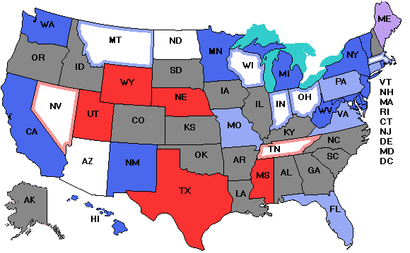 Electoral college map