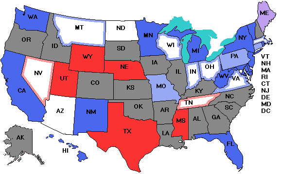 Electoral college map