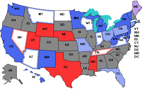 Electoral college map