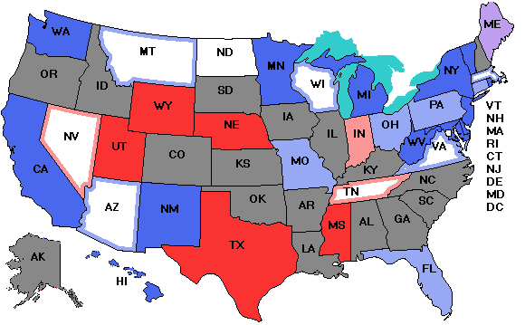 Electoral college map