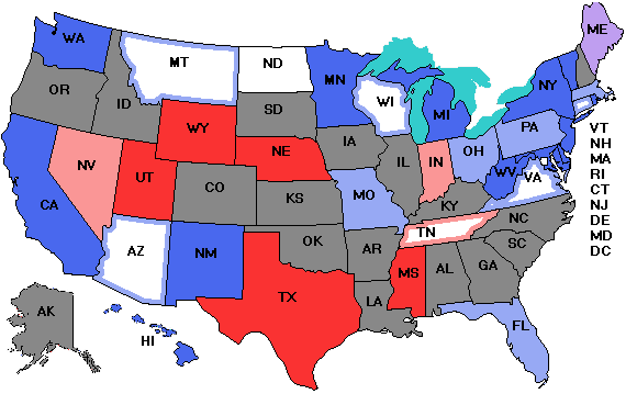 Electoral college map