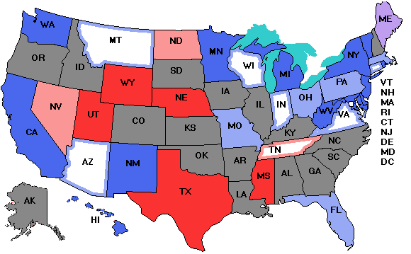 Electoral college map