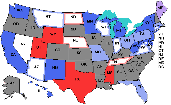 Electoral college map