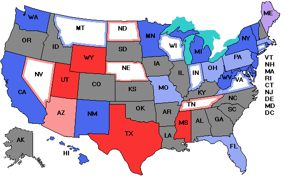 Electoral college map