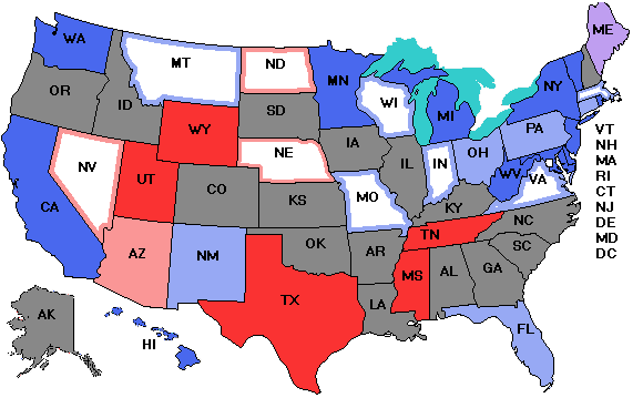 Electoral college map