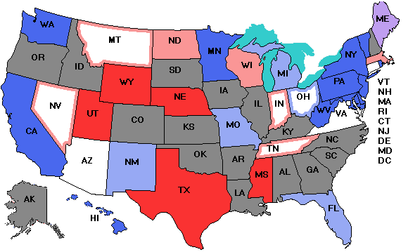 Electoral college map