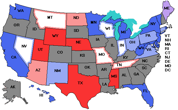 Electoral college map