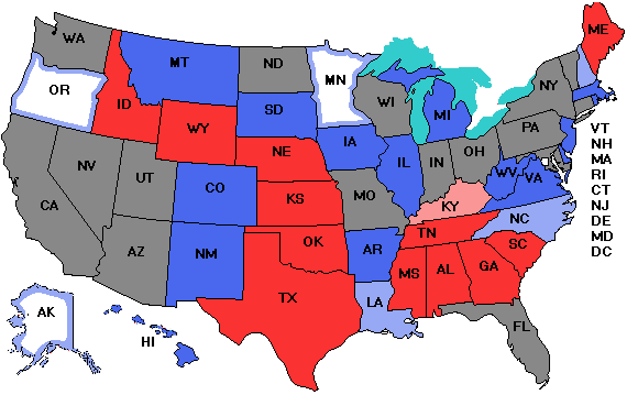 Electoral college map