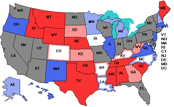 Electoral college map