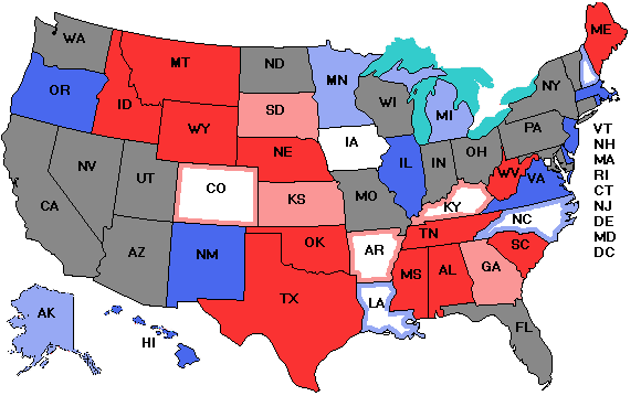 Electoral college map