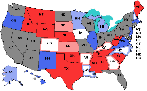 Electoral college map