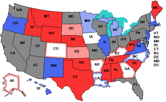 Electoral college map