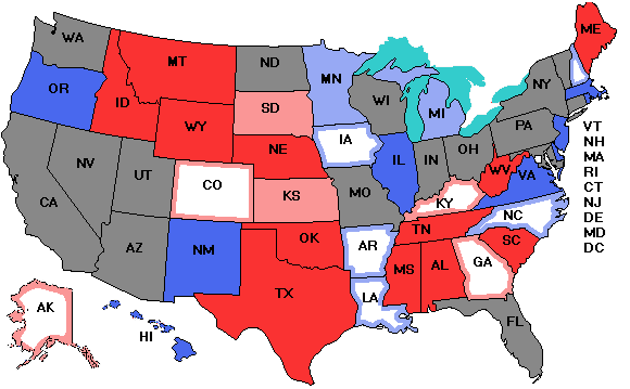 Electoral college map