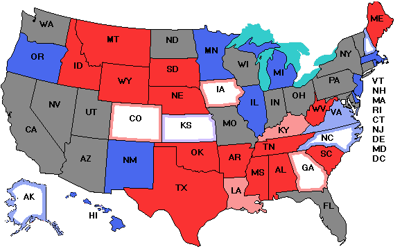 Electoral college map