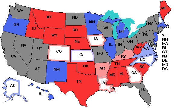 Electoral college map