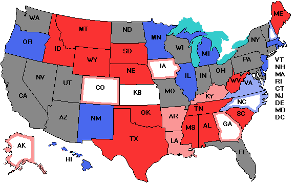 Electoral college map