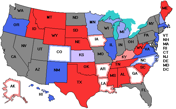 Electoral college map