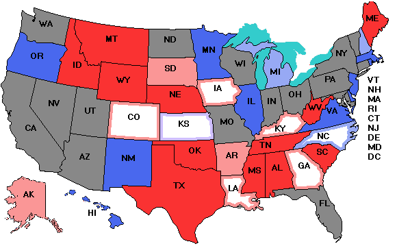 Electoral college map