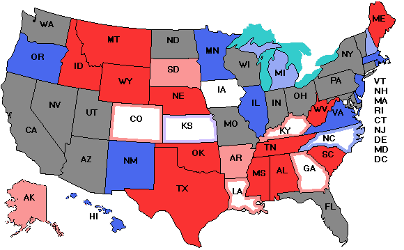 Electoral college map