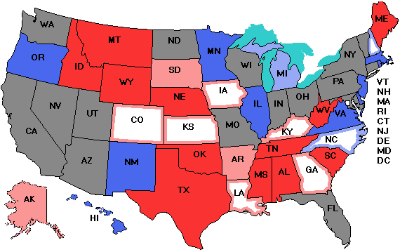 Electoral college map