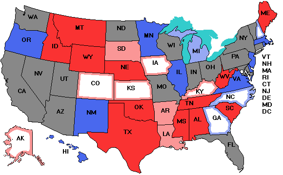 Electoral college map