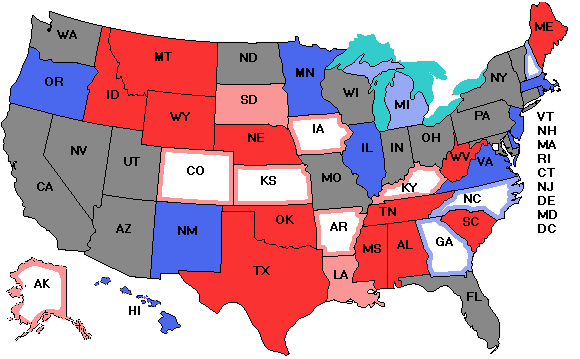 Electoral college map