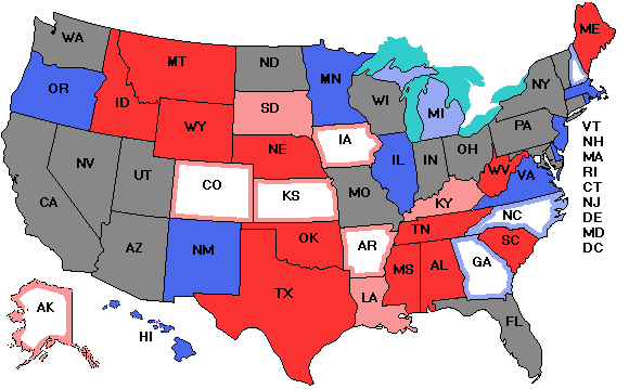 Electoral college map